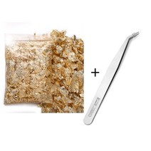 레진아트 210g 금박 플레이크 장식 조각 반짝이 에폭시 수지 충전 종이 DIY 실리콘 몰드 네일 보석 만들기, Gold 02 with tool+10 Grams