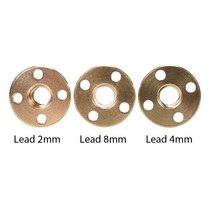 부품T8 안티 백래시 리드 스크류 너트 스프링로드 제거 갭 3D 프린터 부품 8mm 너트로드 DIY CNC, 05 Pitch 2mm Lead 10mm
