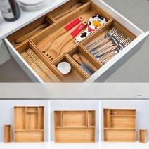 보관함 다용도 수저트레이 서랍 대나무 싱크대 주방 원목, 길이너비 550 460mm 서랍수납함 700