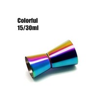 칵테일 지거 위스키 하이볼 계량컵 일본 측정 컵 도구 바, Colorful 15-30ml