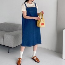 그저그녀 WP9109 SK27 청멜빵 롱 스커트