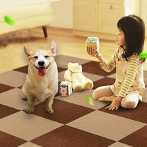 강아지 애견 미끄럼방지 바닥매트 애완견 반려견 발판패드, 브라운