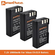 니콘 카메라 배터리 Nikon D40 D40x D60 D5000 D3000 카메라 배터리 용 7.2V 2000mAh 배터리, 협력사, 3 Picec 배터리