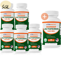 6개 비타매틱 장용성 락토페린 300mg 60캡슐*6EA (12개월치) SGL, 60개