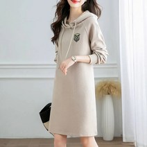 봄가을 캐릭터 원피스 스포티 캐주얼 후드원피스 캐주얼원피스 긴팔원피스