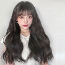 뿌이뿌이가발 바비 웨이브 피스 붙임머리 부분가발 똑딱이 여자 긴머리, 다크브라운