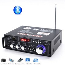 PUZU LVPIN DSP 카오디오 바이크 오토바이앰프 해양보트 2 채널 Hifi 스테레오 오디오 전력 증폭기 디지털 MP3/ WMA 플레이어 AC220V 또는 DC12V USB, 한개옵션0
