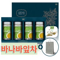 바나바잎차25Tx4병선물세트(쇼핑백) 삼각티백차 총100티백대용량 BANABA LEAF TEA pyramid teabag TEABAG GIFT SET
