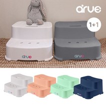 아르브 2단 유아 아기 욕실 발판 발 디딤대 원플러스원, 색상1:연그레이|색상2:민트