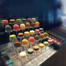 마카롱 진열대 카페 장식 디저트 플레이팅 아크릴, 투명 12 브래킷
