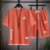 트레이닝복 반바지 남자 면바지 여름 투피스 세트 솔리드 컬러 캐주얼 티셔츠와 린넨 패브릭 운동복 패션 반팔 정장