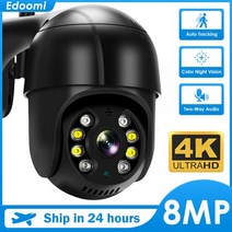 4K WiFi IP 카메라 야외 무선 비디오 감시 5MP 돔 캠 지원 Onvif 1080P 홈 보안 보호, 5MP Add 64GB Card_CHINA | 영국 플