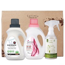 EM 에버미라클 살리미 B 선물세트(세탁세제 유연제 탈취제), 세탁 섬유유연제 탈취제 세트, 1set
