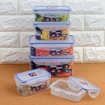 socean FDA 손질 야채 채소 보관통 진공 보관 용기 사각 소 냉장고 냉동고 정리 식기세척기 반찬통 국산 냉장고 쌀통, 0.44L