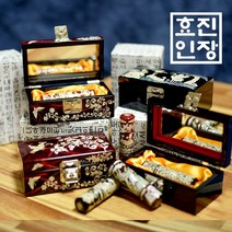 국산 자개 (명품케이스) 십장생 당초 용 자개도장 건강운 장수 금전운 개인 법인 사업자 인감 도장, 용자개 검정, 나비 와인 자개함, 김효진(3서체)
