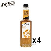 다빈치 로스티드 아몬드 시럽 750ml, 750g, 4병