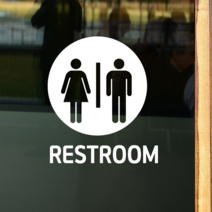 더굿데이 50가지 테이크아웃 포장 배달 와이파이 화장실 금연 주차안내 매장 인테리어스티커 화이트컬러픽토그램시트컷팅, 36음각_영문rest- room