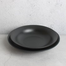 로코 블랙 멜라민 파스타접시 2size, 1호(KK451)