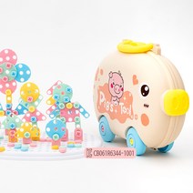 [붐키즈] 돼랑이 전동드릴 장난감 세트 KC인증, 197+전동드릴