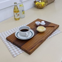 투톤 원목 옻칠도마 대, C타입