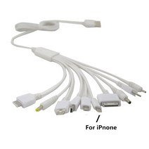 다기능 멀티 헤드 충전 케이블 범용 USB 데이터 코드 다용도 흰색 10 in 1 핀 개, 01 WHITE