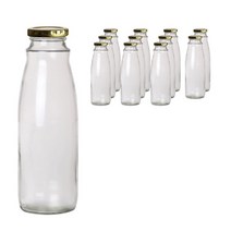 서울패키지 쥬스 단단한 투명 유리병, 1L, 12개