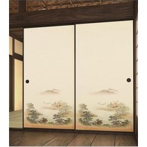 명상 방석 일본 푸시마 문지 2 장/쌍 와시 목판 장식 벽지 소지 슬라이딩 도어 침실 거실 108배, 6.906