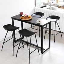 THEJOA 모던 바테이블 1200 1500 1800 아일랜드식탁 홈바테이블 콘솔, 1200 블랙