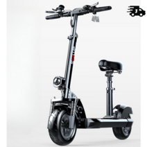 2륜 배터리 전기 스케이트보드 접이식 전동 앉는 퀵보드 앉아서 타는 2발 킥보드, 48V500W, 28.6AH, black