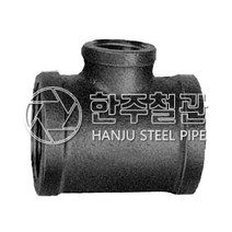 JH금속 흑이경티 20X15A 흑나사부속 흑관 배관자재, 50×15A