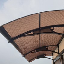 캐노픽스 550x1500 국산제품 렉산폴리카보네이트 현관 창문 비가림 차양, 엠보체크_브라운, 그레이, 은백색(기본색상)