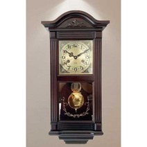 옛날 괘종 시계 거실 벽시계 풍수 대형 엔틱 궤종, 다크 브라운