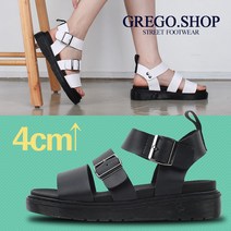 그래고 남여 키높이샌들 4cm 가죽샌들