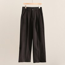 이젠 여성 와이드핏 기모 슬랙스 긴바지 8081