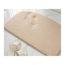 마벨인홈 뽀송 극세사 메모리폼 발매트 반달형 2색(60x40cm), 베이지
