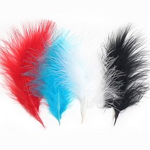 뽀송깃털 뽀글깃털 천연깃털 거위깃털 컬러 무대 장식소품 인조 천연 거위 깃털, 뽀글깃털-No.2(검정)-40cm