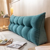 침대 머리 쿠션 삼각 더블 소파 라지 등받이 다다미 침대 소프트백 기숙사 침실 침대 침대 침대 베개 탈부착 세탁 가능, 아쿠아블루 앤디 워머 원단, 60*20*50가로*세로*높이