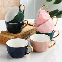 Z3JC 심플 세라믹 크리에이티브 머그컵, Z3JC 라이트 핑크 커피잔, 201-300ml
