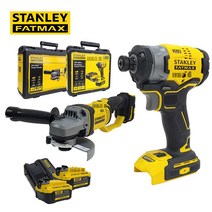 스탠리 팻맥스 20V 임팩드릴 + 충전그라인더 4.0배터리 2개 세트 콤보세트, 1개