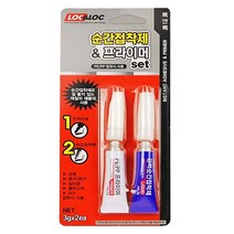 록앤록 투명 순간 접착제 + 프라이머 세트, 1개입