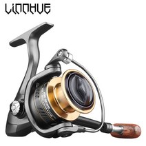 LINNHUE 낚시 릴 HM1000-7000 스피닝 릴 8kg 최대 드래그 릴 낚시 5.2:1 속도 금속 스풀 볼 그립 코일 낚시 릴, HM, 3000 시리즈