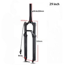 에어스프링 에어쇼바 재생쇼바 Bolany 27.5/29 "MTB 포크 산악 자전거 포크 내부 튜브 34mm 댐프 서스, 08 B-B29 inch