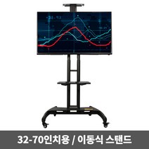 디엘티 MONEX TV 이동형 스탠드 KLC-150 32~65형 강의실 사무실 회의실 바퀴 높이조절
