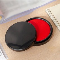 휴대용 원형 색체 선명하고 번짐이 적은 빨간 잉크 인주 도장 스탬프 패드