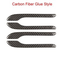 문콕 방지 도어 가드 테슬라 모델 3 17-22 모델 y 핸들 랩 커버 탄소 섬유 보호대 스티커 4pcs, 탄소 접착제 2