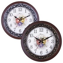 하루아홈 무소음 엔틱 330 벽시계 [히트상품], 색상:실버