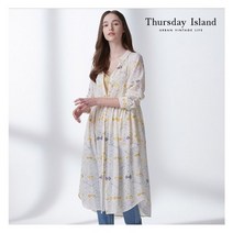 [국내정식매장] 써스데이아일랜드 티셔츠 [Thursday Island] 여성 셔츠형 롱 원피스(T214MOP265W)
