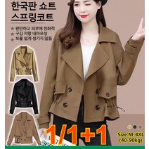 Prosekor 트렌드 숏 트렌치코트