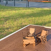 이음레이저공방 캠핑의자&웨건 우드 미니어처 캠핑용품 만들기 DIY 키트