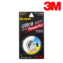 3M 스카치 울트라 UP213 초강력 폼 양면 테이프 24mmX1.3m 1롤 다용도 평면 강력 접착 부착, 1개